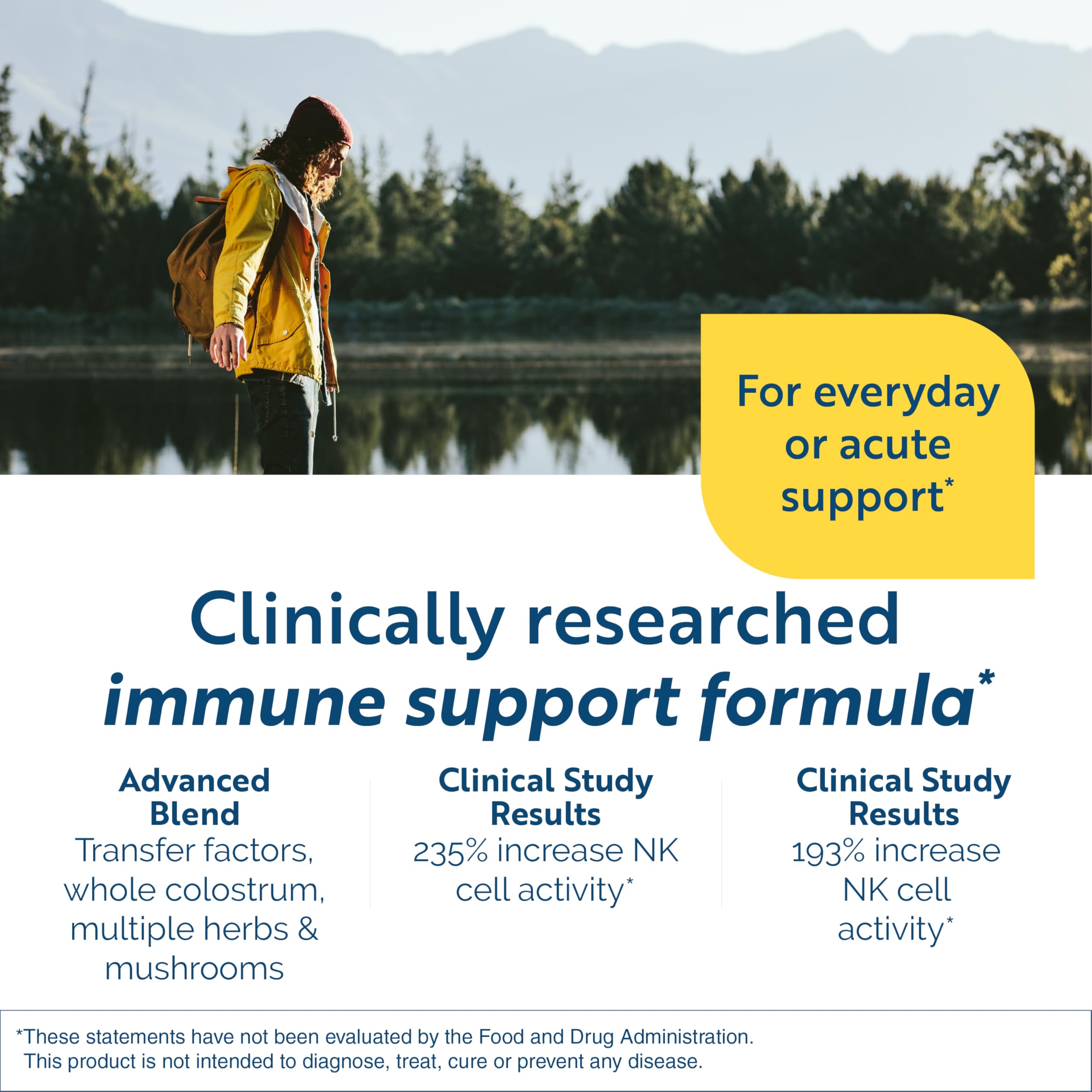 Researched Nutritionals Transfer Factor Multi-Immune bottle close-up shows immune-support ingredients for daily use.
