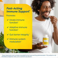 Researched Nutritionals Transfer Factor Rapid Response capsules closeup highlights potent immune-priming ingredients.