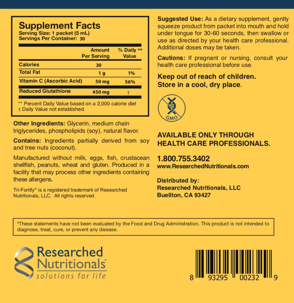 Researched Nutritionals Tri-Fortify Watermelon bottle shows flavor and easy dosing.