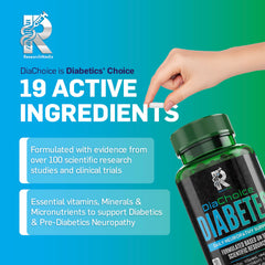 CoQ10 capsules from ResearchMedix DiaChoice for antioxidant support and nerve wellness.