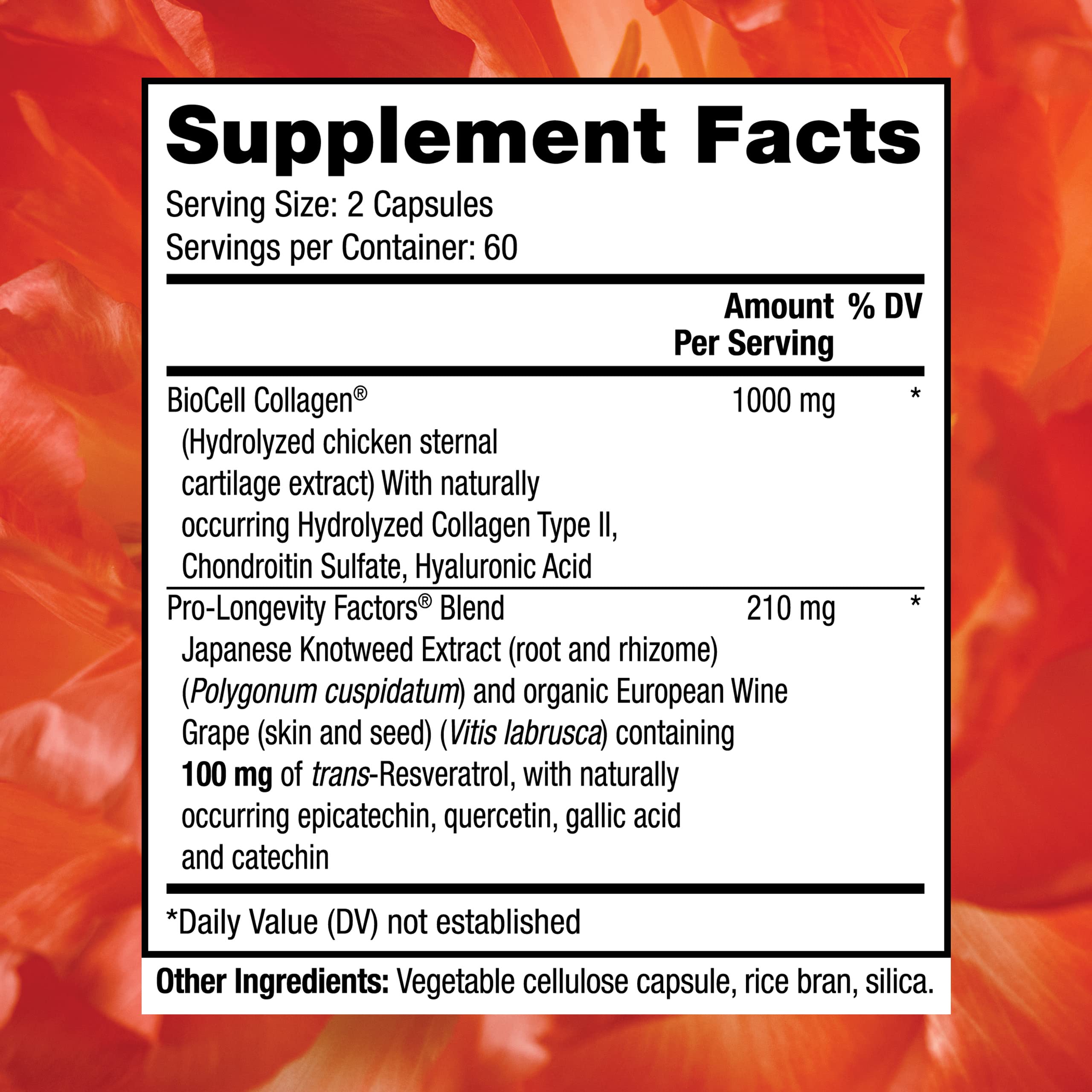 Reserveage Beauty Collagen Booster capsules supporting skin elasticity.