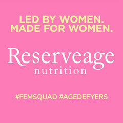 Gluten-free, non-GMO formula highlighted on Reserveage Beauty Collagen Booster packaging.