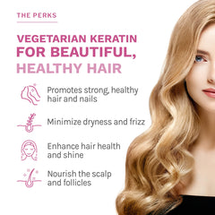 Bottle pour shot of Reserveage Keratin Hair Booster for easy daily use.