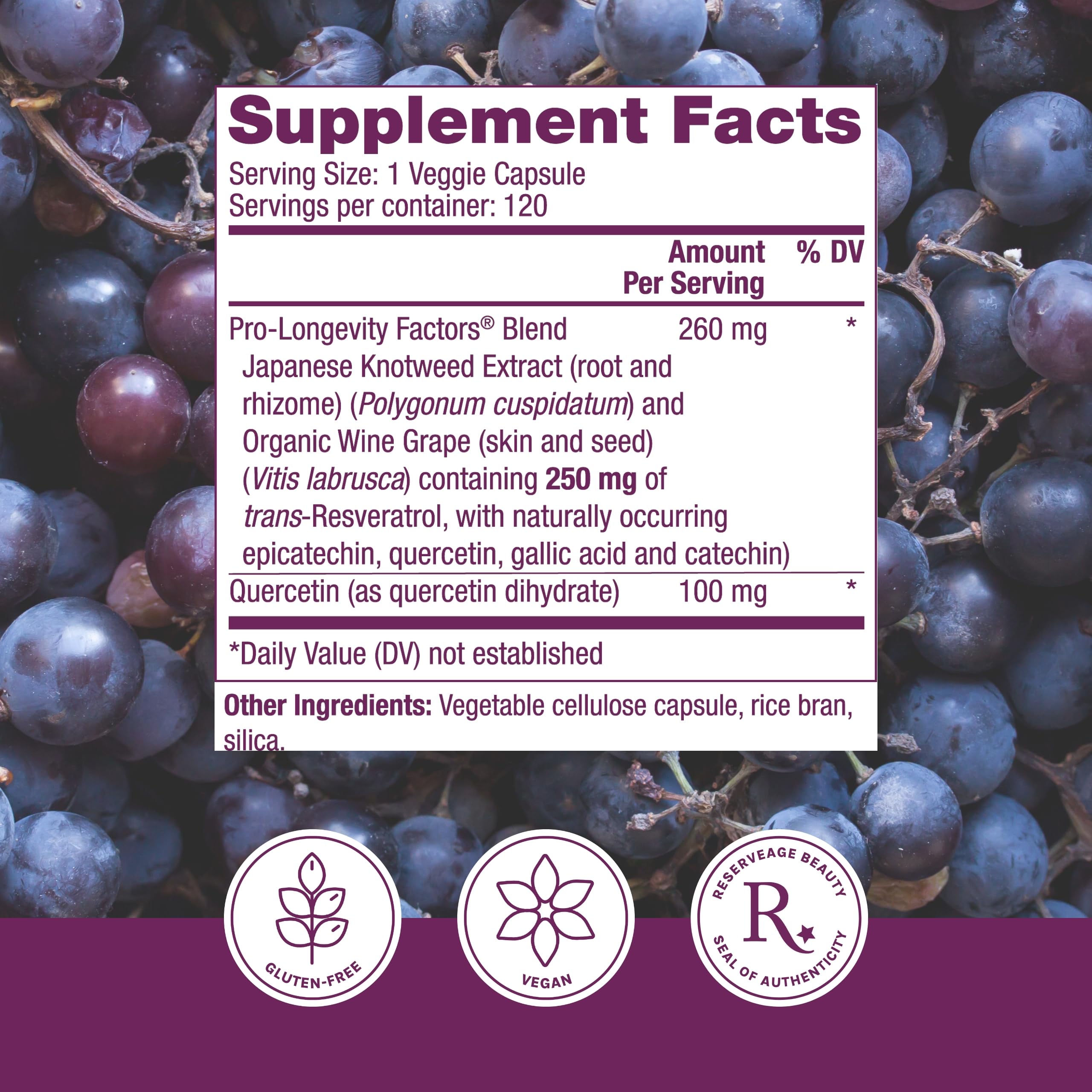 Resveratrol capsules closeup shows easy-to-swallow vegan capsules for everyday wellness.