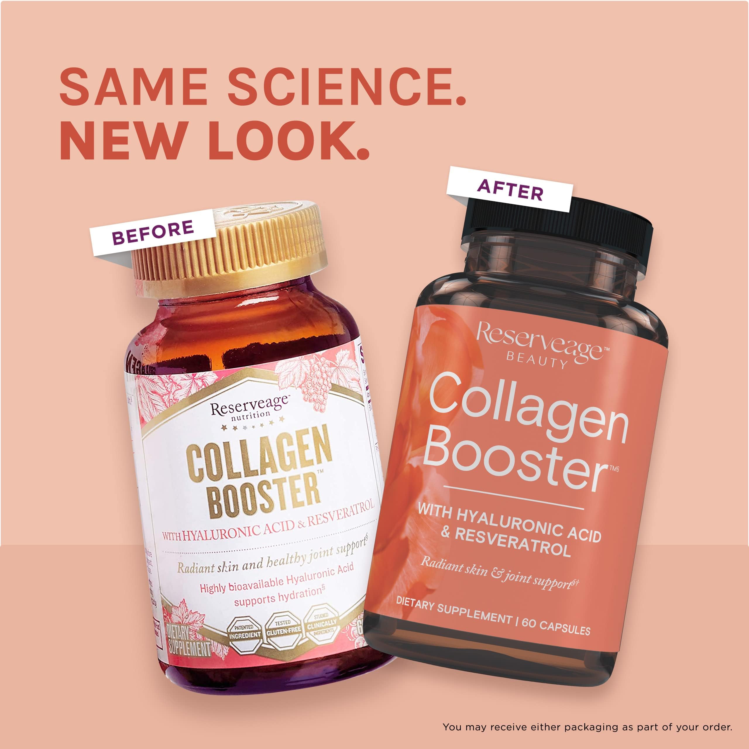 Reserveage beauty supplements on a clean surface ready for daily routine.