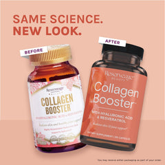 Reserveage beauty supplements on a clean surface ready for daily routine.