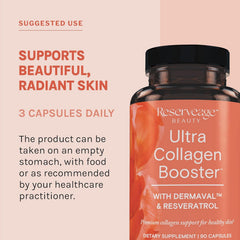 Packaging close-up showing Dermaval and resveratrol ingredients on Reserveage label.