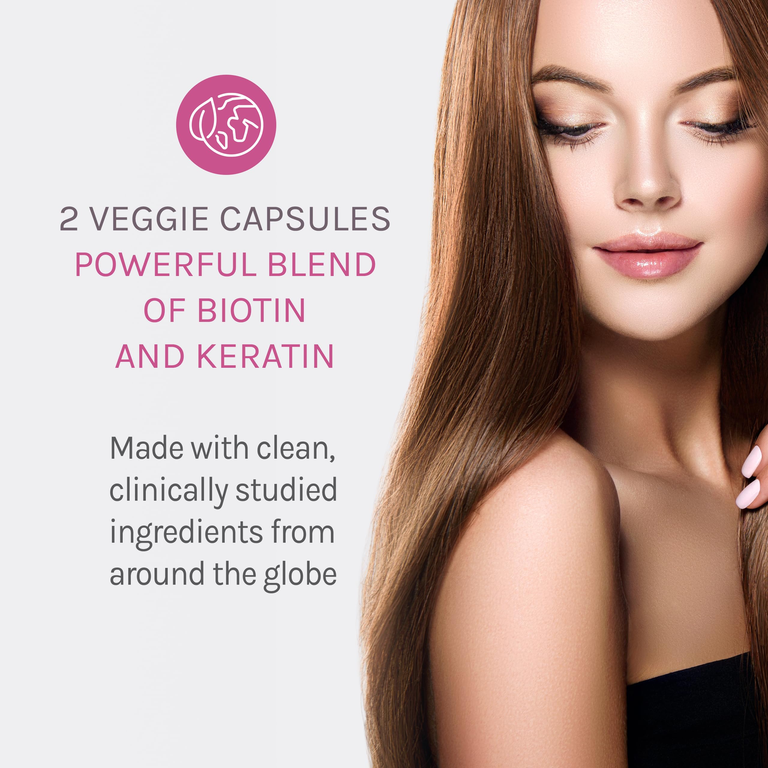 Reserveage Keratin Hair Booster bottle on shelf for daily routine.