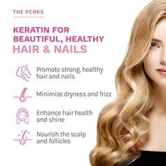 Reserveage Keratin Hair Booster label front highlighting keratin, biotin, and resveratrol.