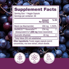 Close-up of Reserveage NAD Resveratrol Plus+ capsules for convenient daily use