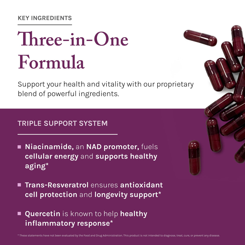 Lifestyle scene suggesting heart and brain wellness with Reserveage NAD Resveratrol Plus+