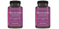Reserveage Nutrition Resveratrol Gummies bottle front showing antioxidant formulation
