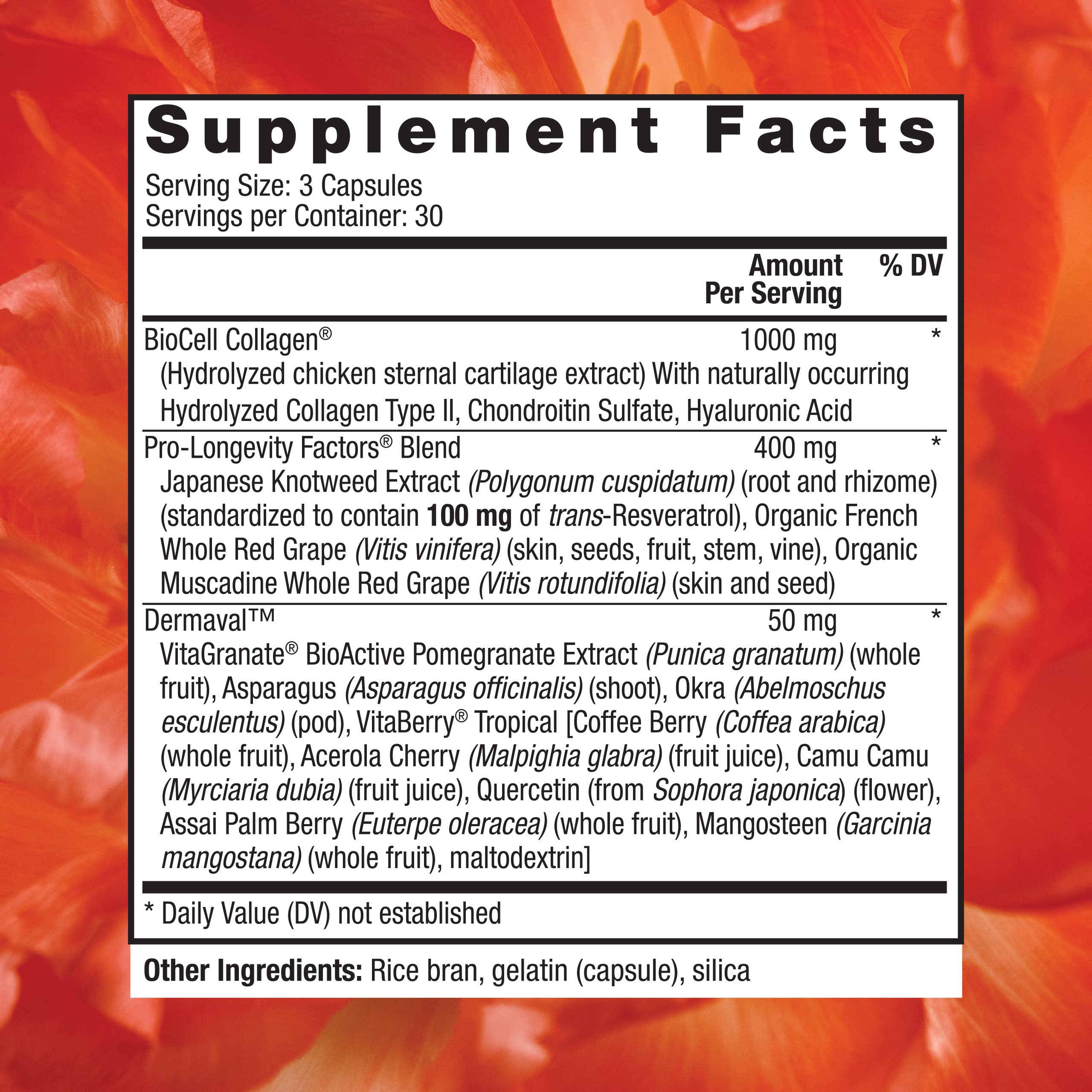Ultra Collagen Booster bottle being poured for daily skin support.