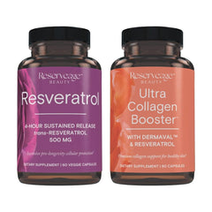 Reserveage Resveratrol bottle front for daily wellness support.
