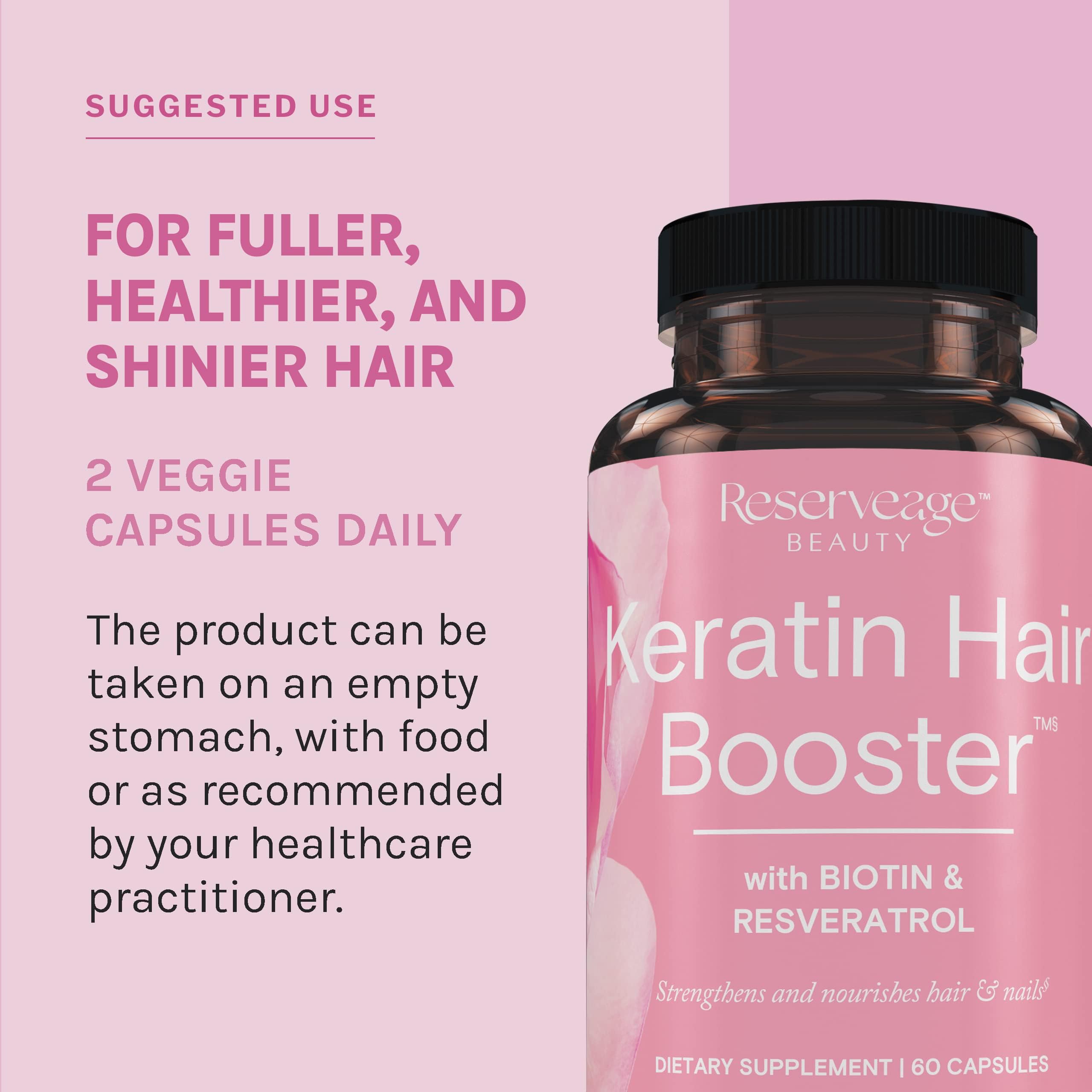 Reserveage skincare and hair support packaging for daily use.