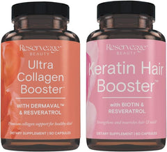 Reserveage Ultra Collagen Booster capsules with Dermaval for smooth skin and elasticity.