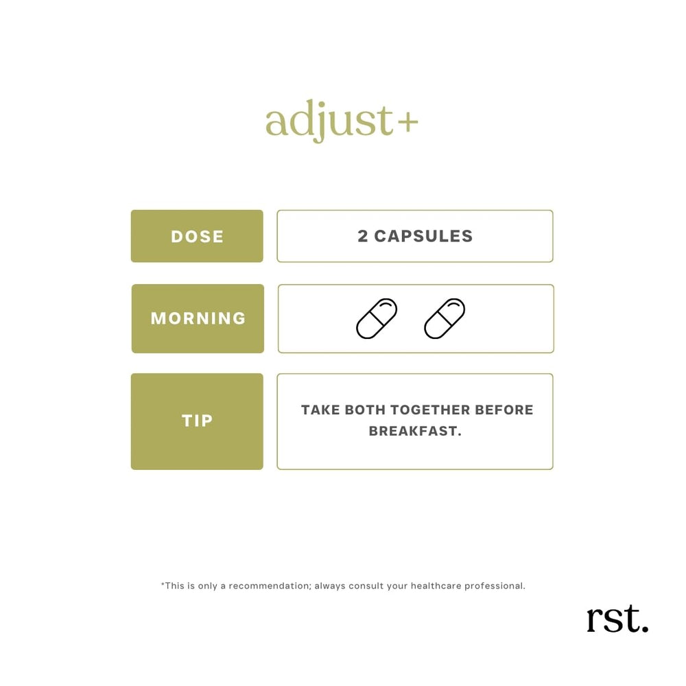 reset wellness Adjust+ L-theanine capsules convey calm focus and smooth energy