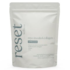 Reset Wellness MyoInositol collagen 600g tub showing powder for hormonal balance support