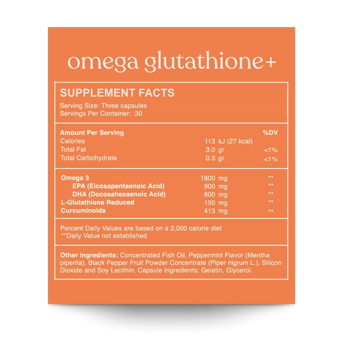 Reset Wellness Omega GLUTATHIONE+ capsules close-up for easy daily intake.