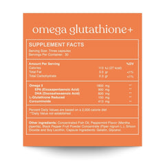 Reset Wellness Omega GLUTATHIONE+ capsules close-up for easy daily intake.