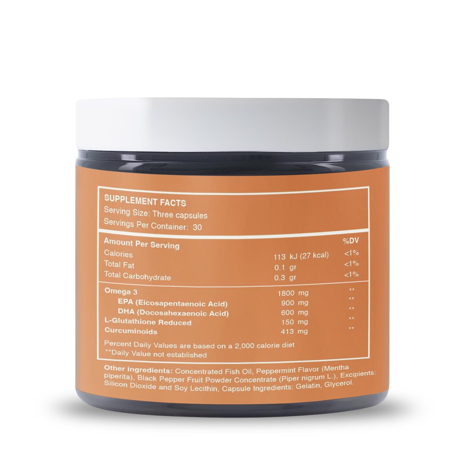 Reset Wellness Omega GLUTATHIONE+ daily-use ritual on the kitchen countertop.