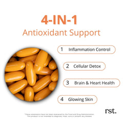 Reset Wellness Omega GLUTATHIONE+ omega-3 per serving highlights EPA and DHA.