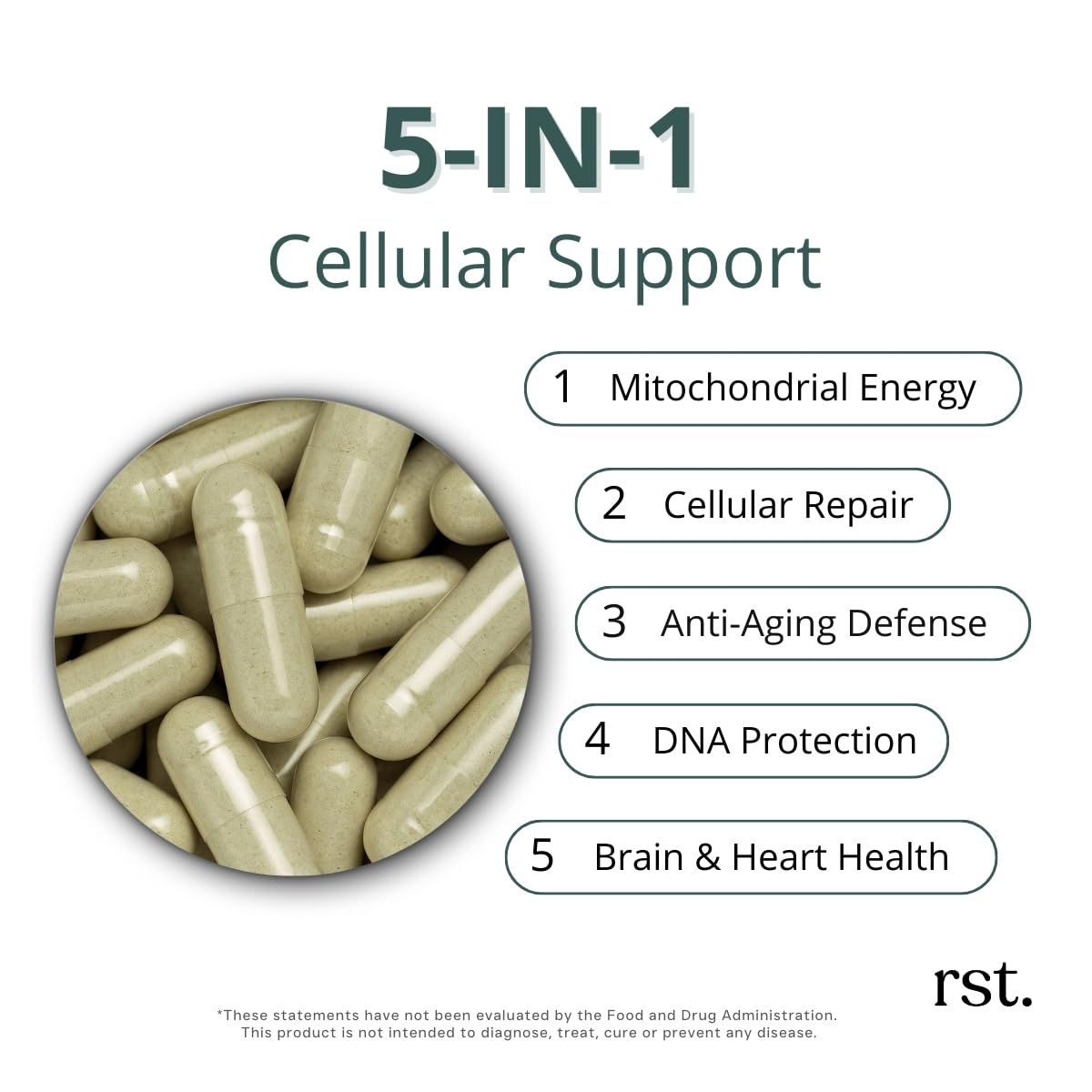 Capsules in hand illustrating Reset Wellness Resvera NAD+ daily energy.
