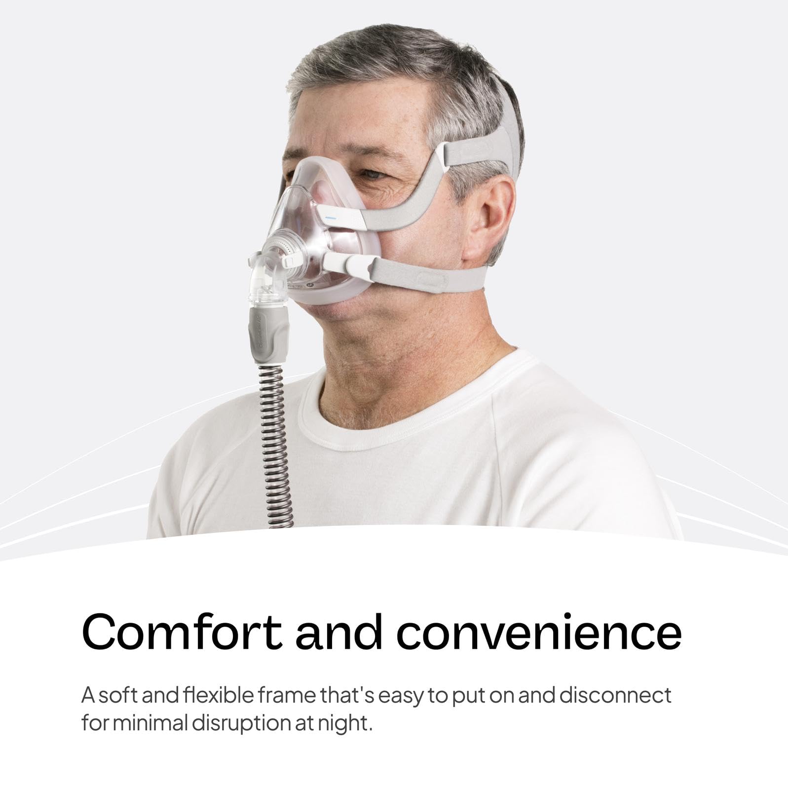 AirFit F20 frame connects with replacement parts for seamless setup.