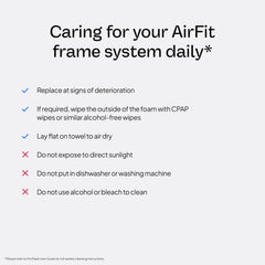 ResMed AirFit F30i frame compatibility with various CPAP parts for flexibility.