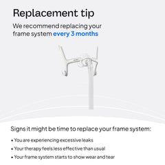 ResMed AirFit N20 frame system without headgear: flexible replacement options.
