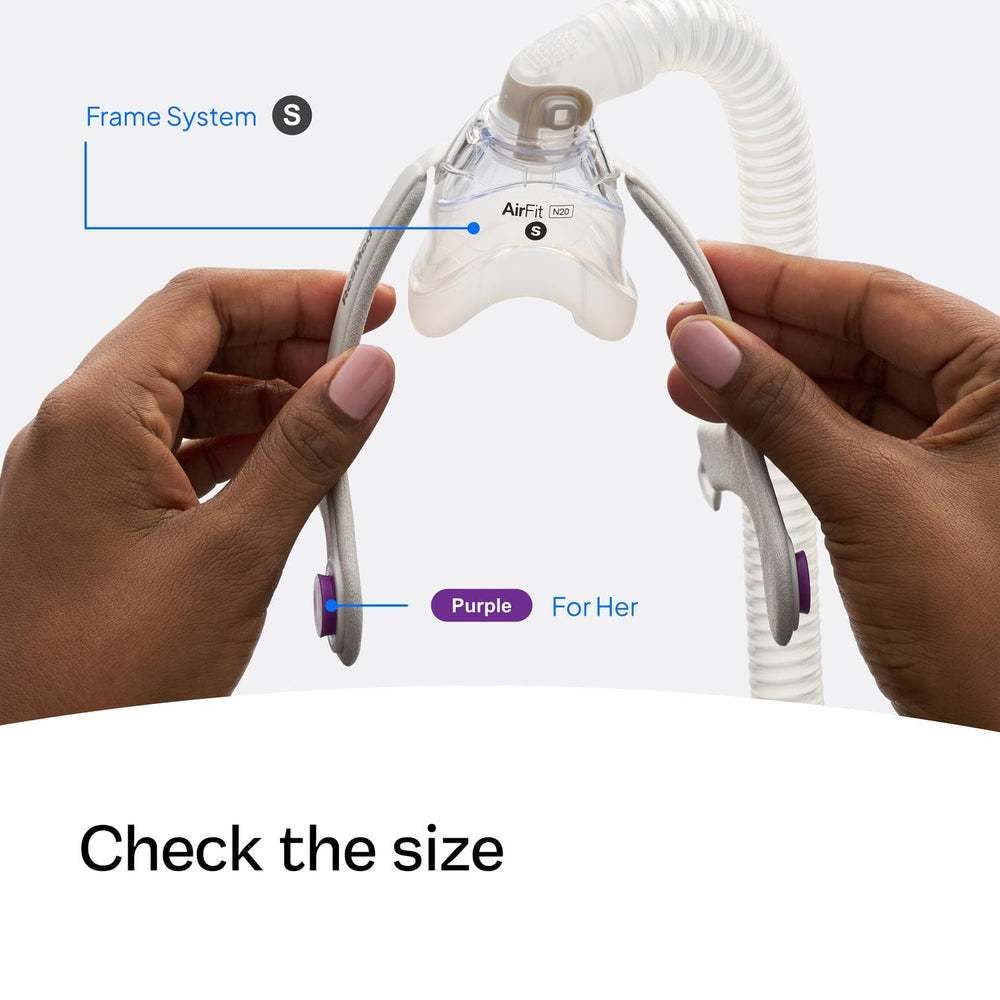 ResMed AirFit N20 for Her elbow connector for secure mask attachment