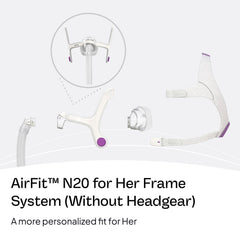 Nasal pillows cushion for Her mask improves seal comfort
