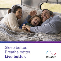ResMed AirFit N30 headgear packaging indicates quick-start replacement.