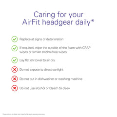ResMed AirFit N30 replacement headgear for AirFit N30 CPAP mask.