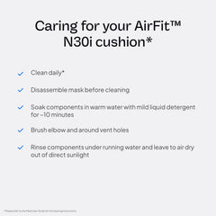 ResMed AirFit N30i heavy-duty silicone cushion for durable daily use