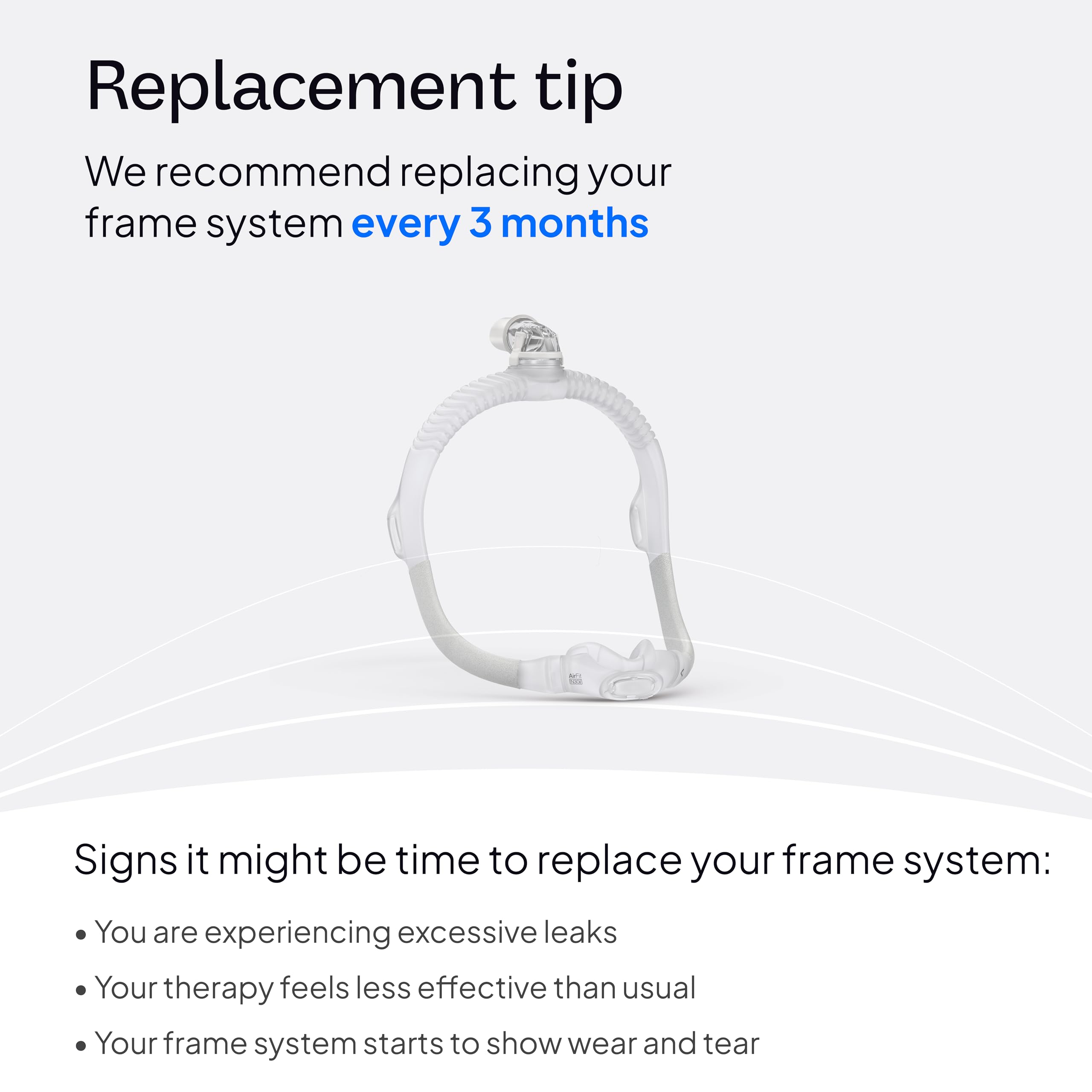 ResMed AirFit N30i prescription-required reminder for full nasal mask system