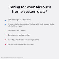 ResMed AirTouch N20 memory foam cushion delivers adaptive comfort and fit.