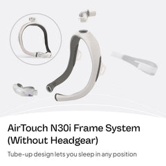ResMed AirTouch N30i ComfiSoft nasal cushion closeup with soft seal