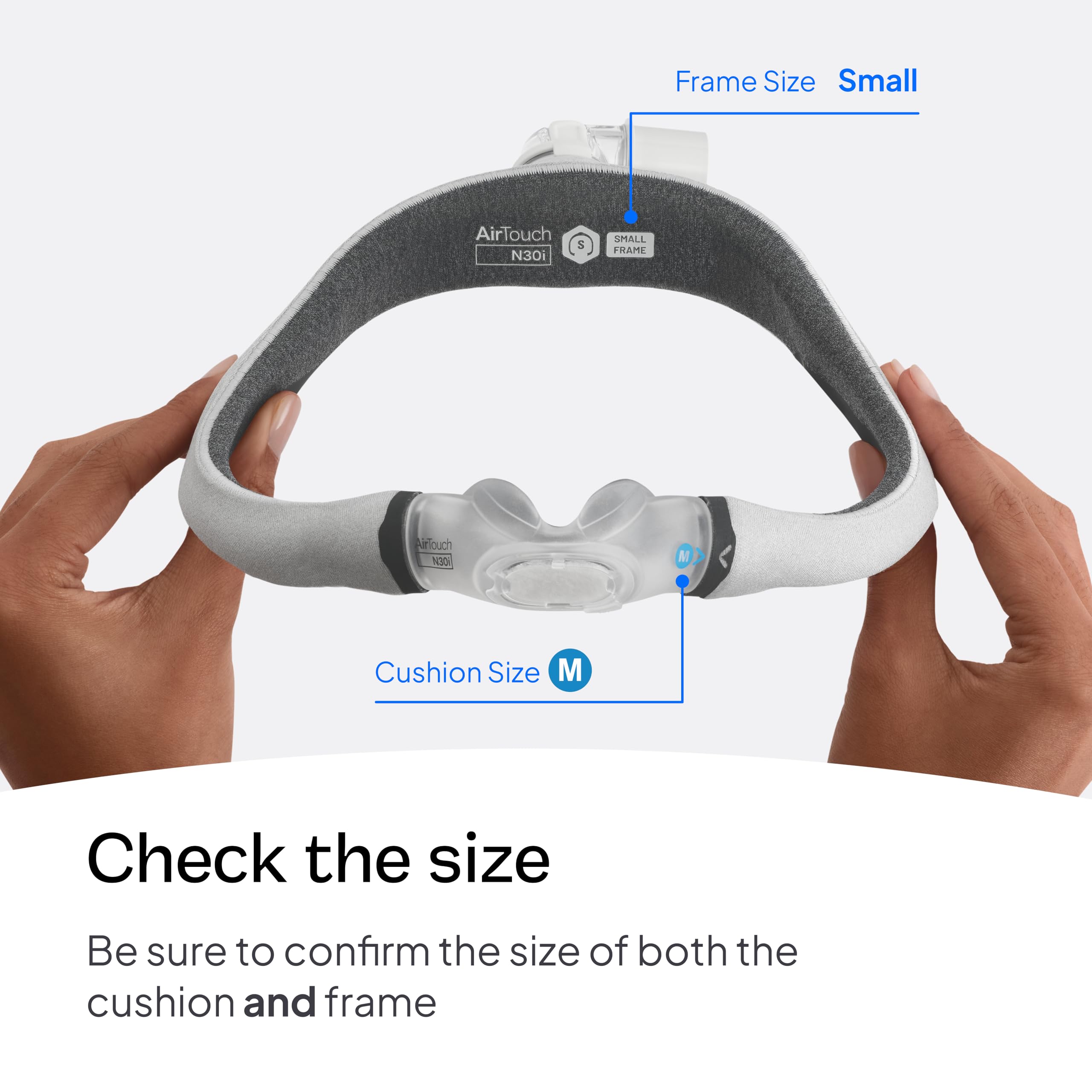 ResMed AirTouch N30i ComfiSoft nasal cushion features plush contact