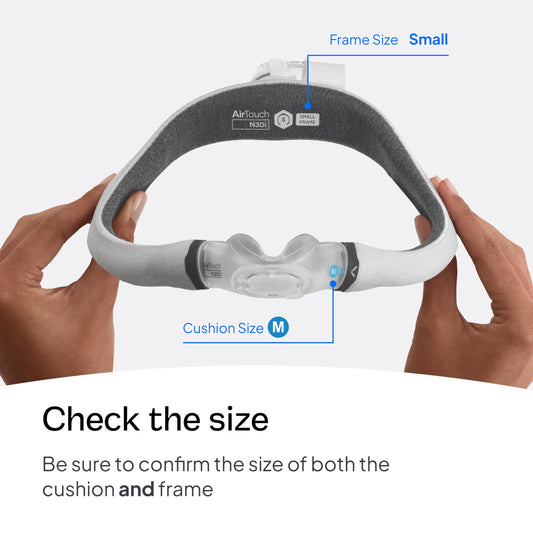 ResMed AirTouch N30i ComfiSoft nasal cushion features plush contact