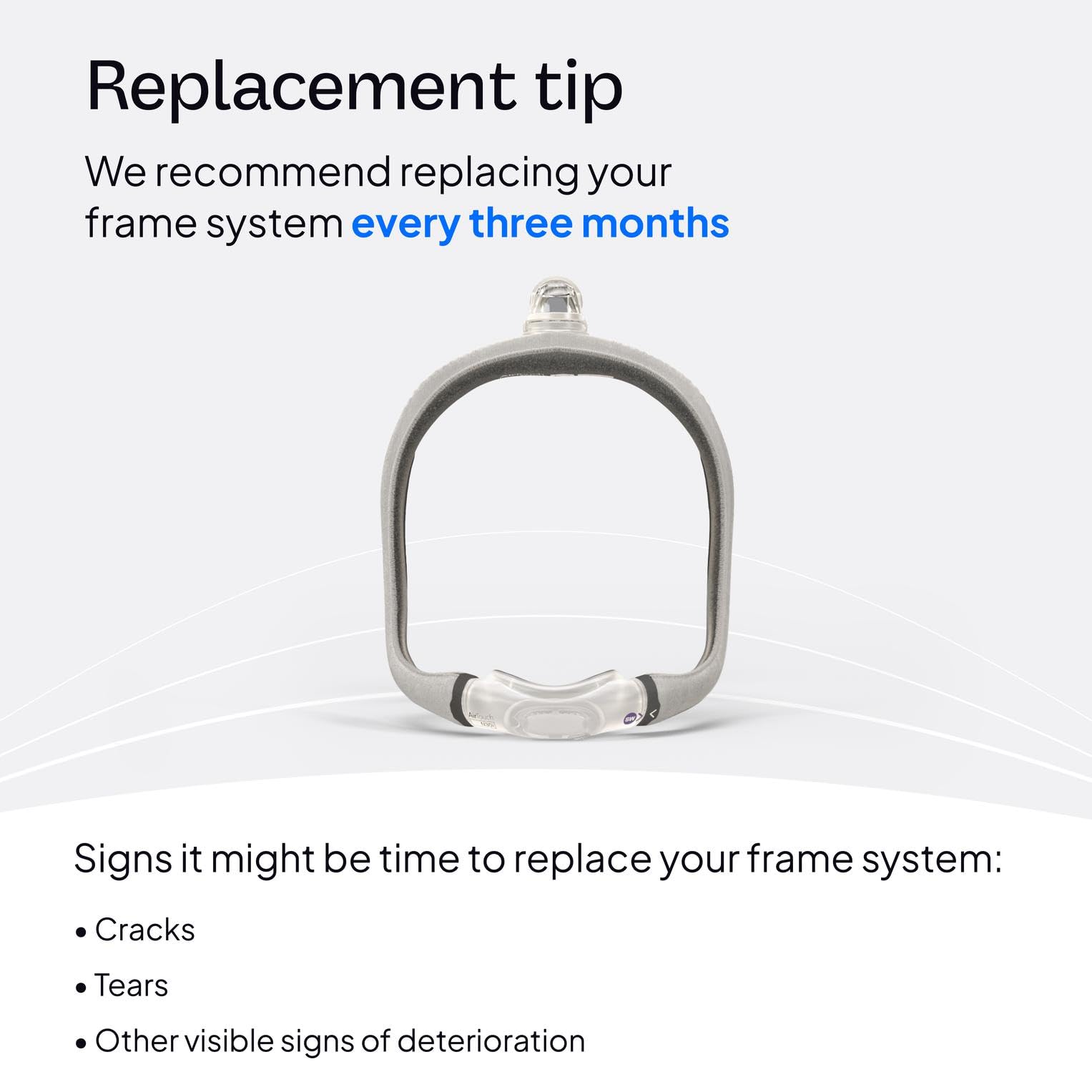 ResMed AirTouch N30i frame being worn to illustrate comfortable fit