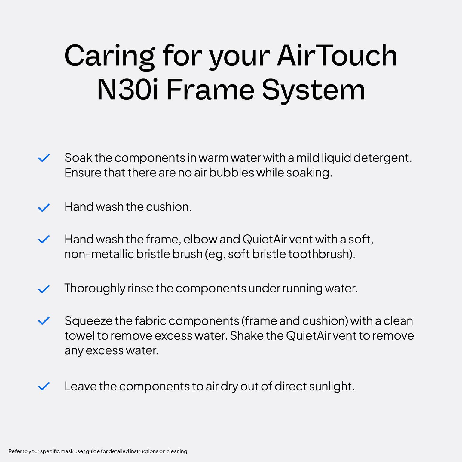 ResMed AirTouch N30i quick-release elbow feature for easy night-time disconnections