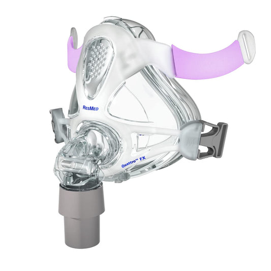 ResMed Quattro FX for Her replacement frame with medium cushion for a secure, comfortable sleep fit