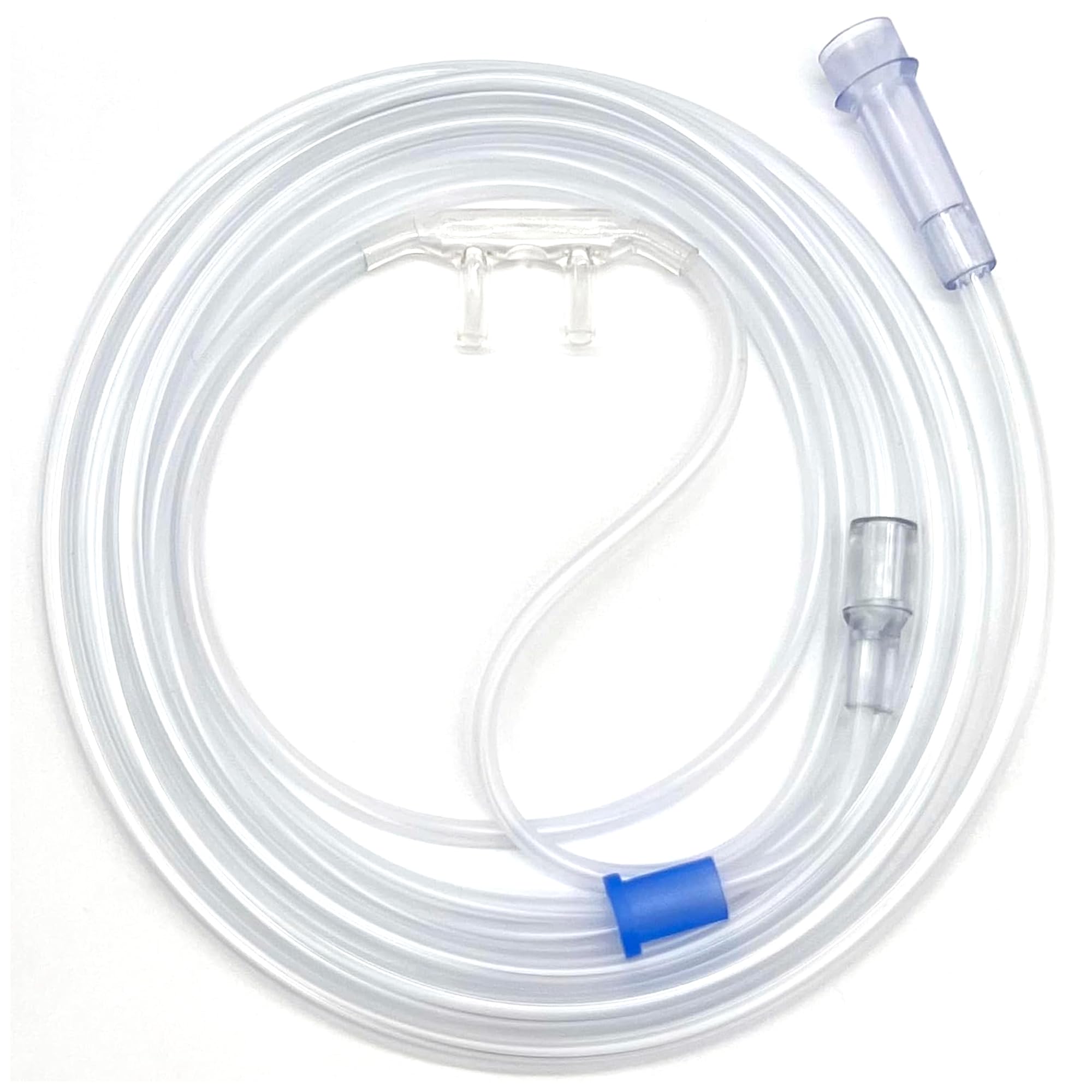 ResOne 4ft soft adult cannula with curved prongs for comfortable nasal fit during home use.