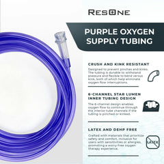 ResOne crush-resistant tubing in purple maintains steady flow during daily activity