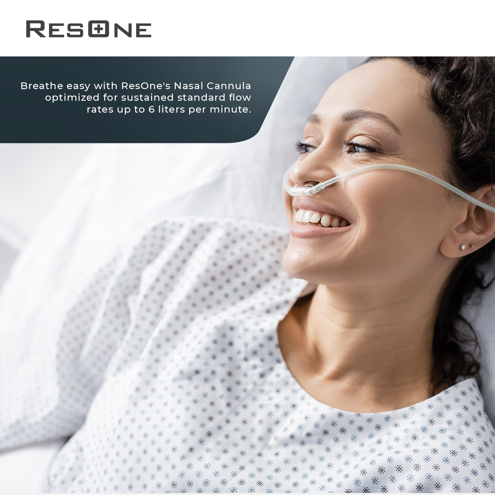 Standard connector on ResOne cannula provides universal compatibility with devices.
