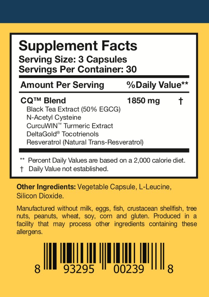 CytoQuel DeltaGold tocotrienols on the label showcase nutrient blend.
