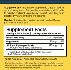 Researched Nutritionals H2 Absorb label highlights quality and manufacturing transparency.
