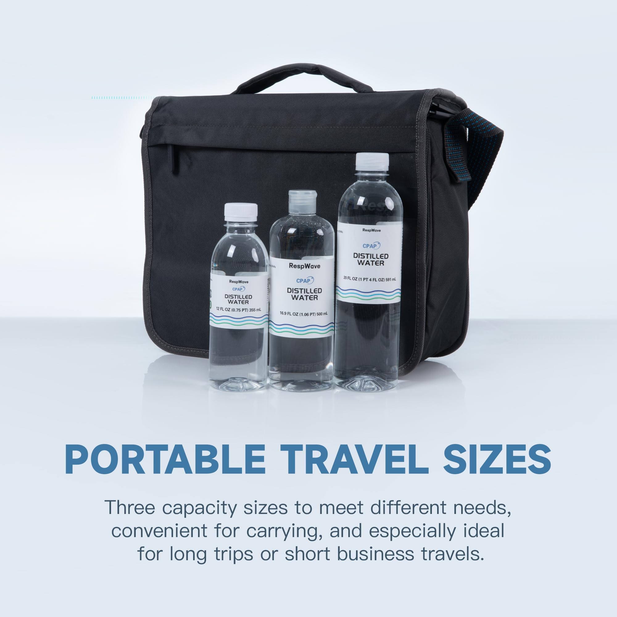 RespWave odor-free, chemical-free water improves breathing comfort during use.