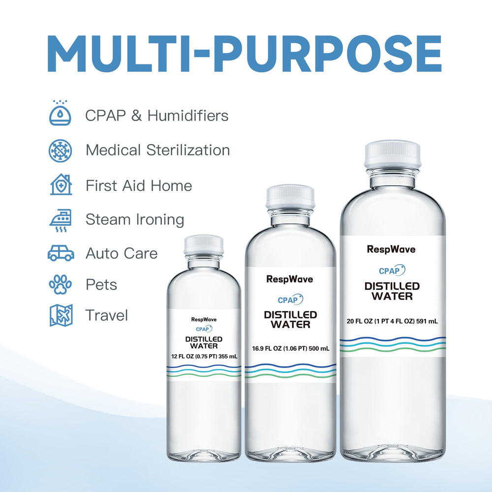 RespWave USA-made water is compatible with ResMed and Respironics models.